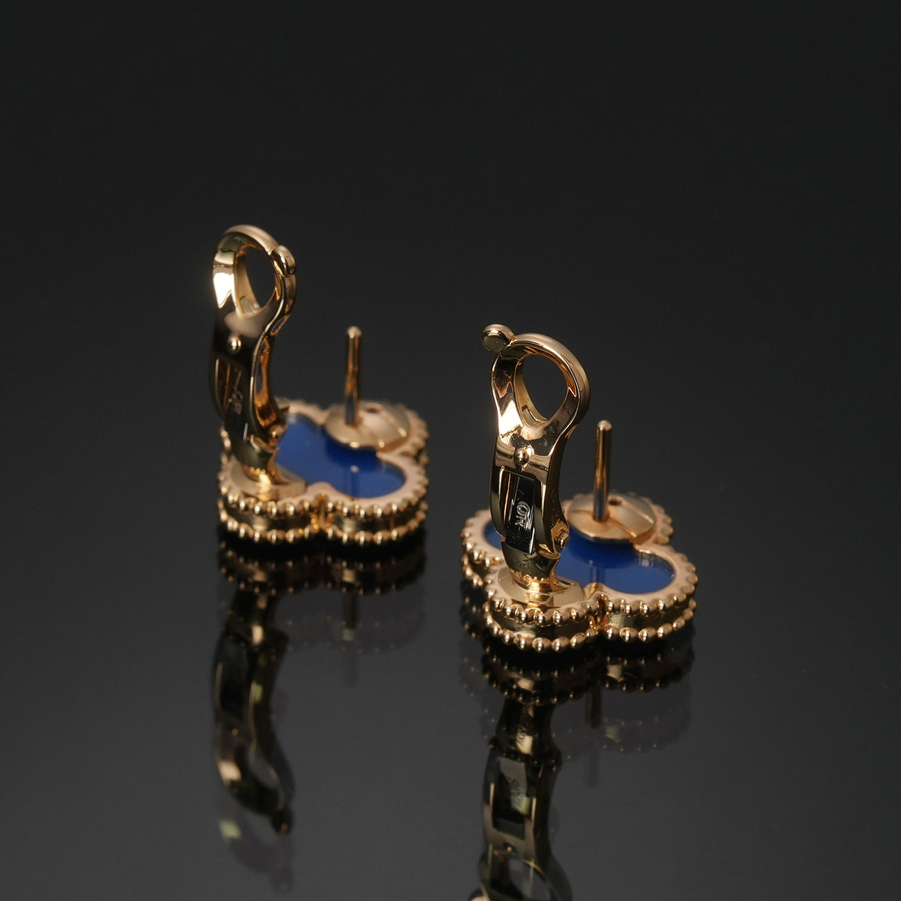 VAN CLEEF & ARPELS(USED)반클리프 빈티지 알함브라 이어링 아게이트